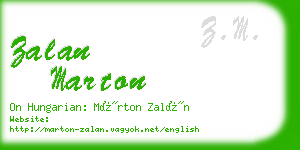 zalan marton business card